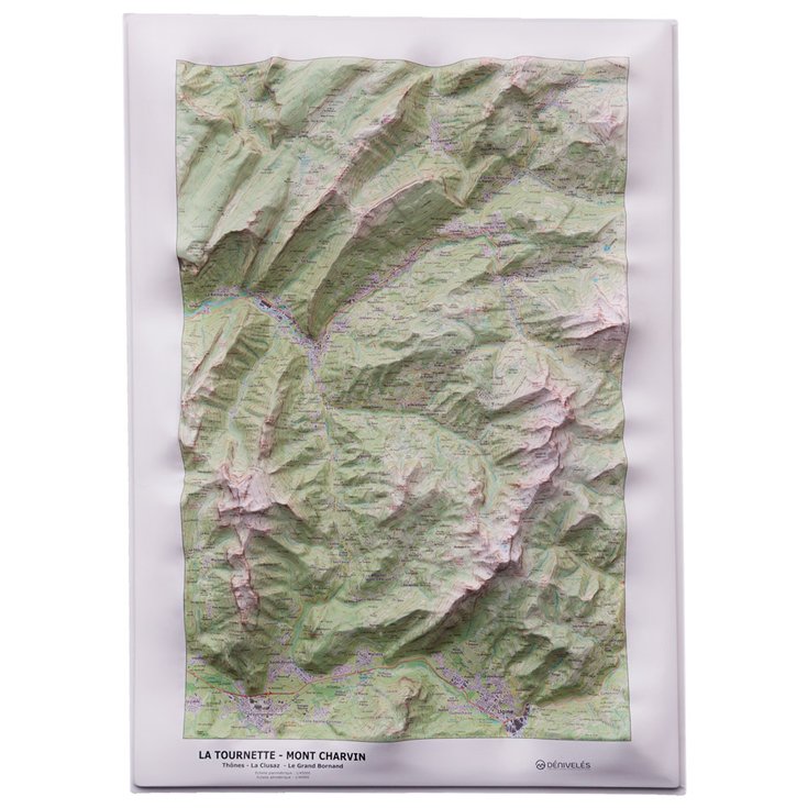 Deniveles Raised-relief map La Tournette & Mont Charvin Overview