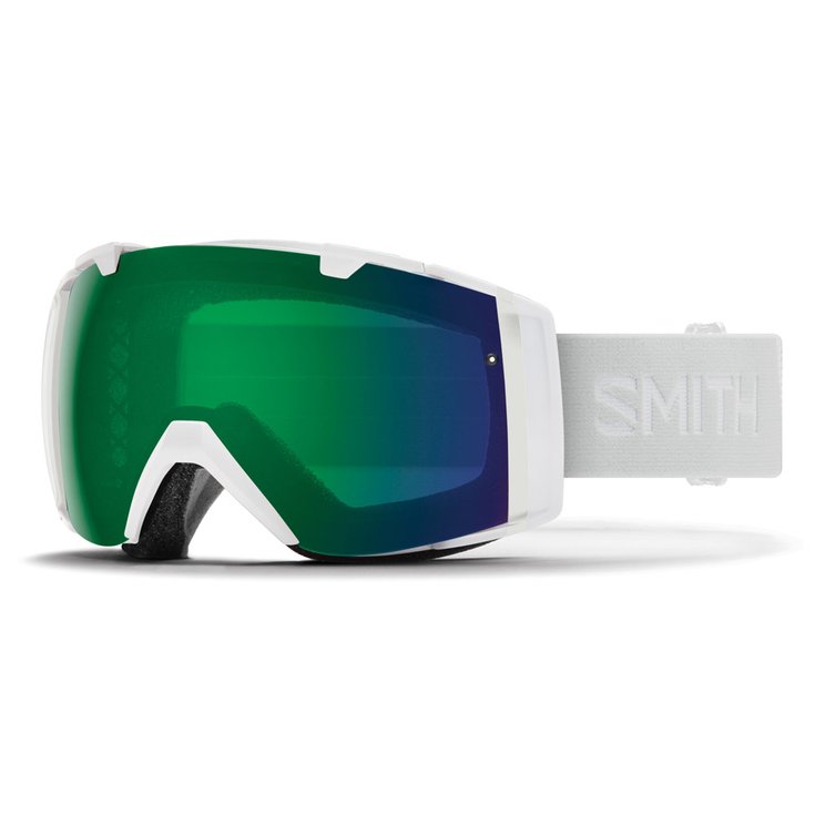 Smith Masque de Ski I/O White Vapor ChromaPop Everyday Green Mirror + ChromaPop Storm Yellow Flash Présentation