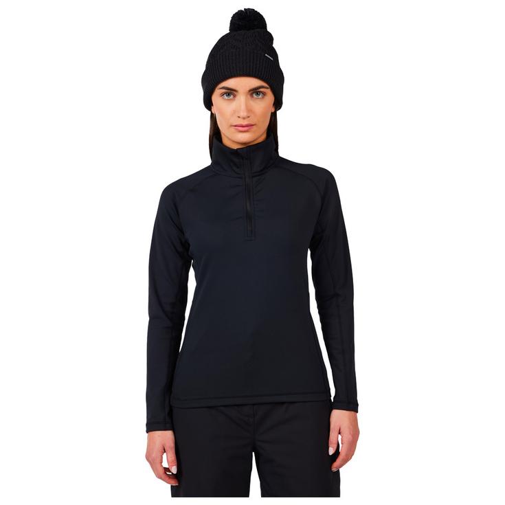 Rossignol Fleece W Mid Layer Stretch Half Zip Black Voorstelling