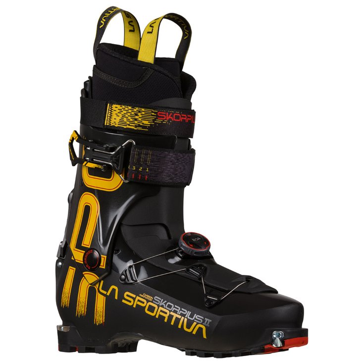 La Sportiva Touring ski boot Skorpius Cr II Black Yellow Overview