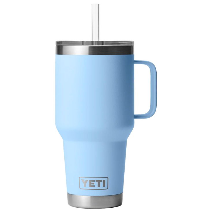 Yeti Mug Rambler 35 Oz (994 ml) Straw Mug Big Sky Blue Overview