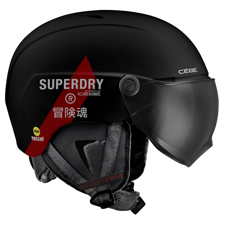 Cebe Casco con visiera Contest Vision Mips Superdry Matt Black Grey Ultra Black Presentazione