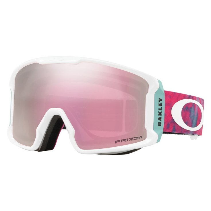 Oakley Masque de Ski Line Miner Xm Factory Flury Coral Arctic Surf Prizm Snow Hi Pink Iridium Présentation