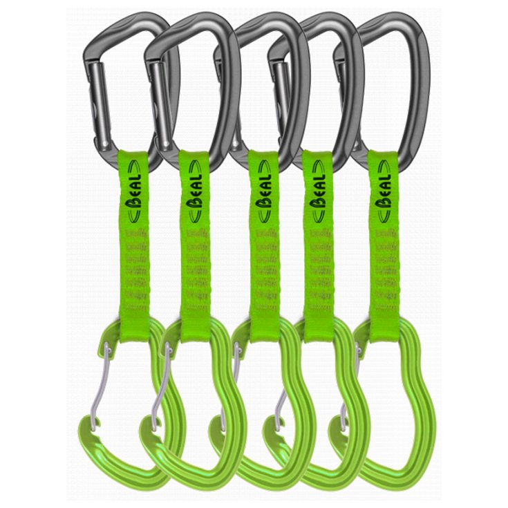 Beal Karabinersling Zest Quickdraw 11cm (Pack of 5) Green Voorstelling