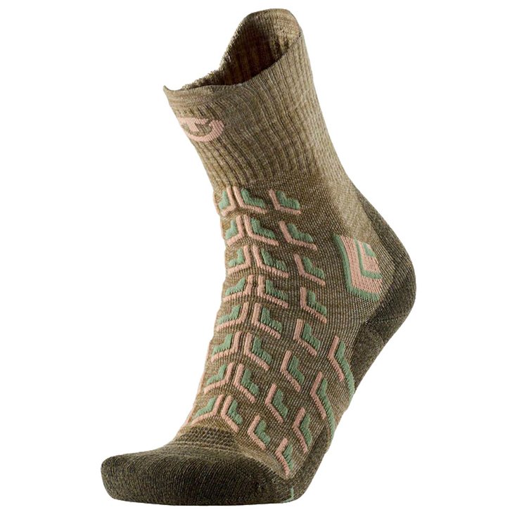Therm-Ic Chaussettes Trekking Cool Crew Lady Green Beige Présentation