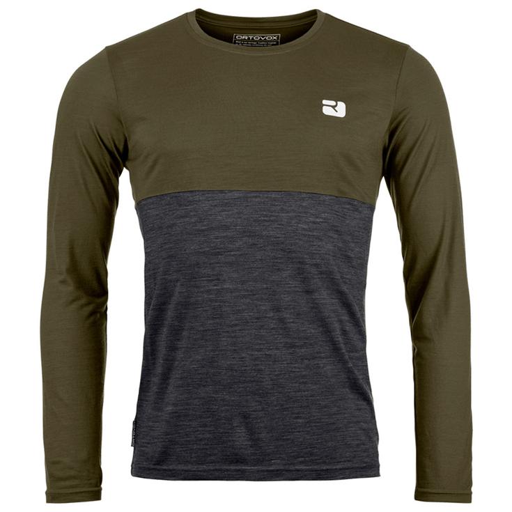 Ortovox Tee-shirt de rando 150 Cool Logo Ls M Dark Wild Herbs Présentation
