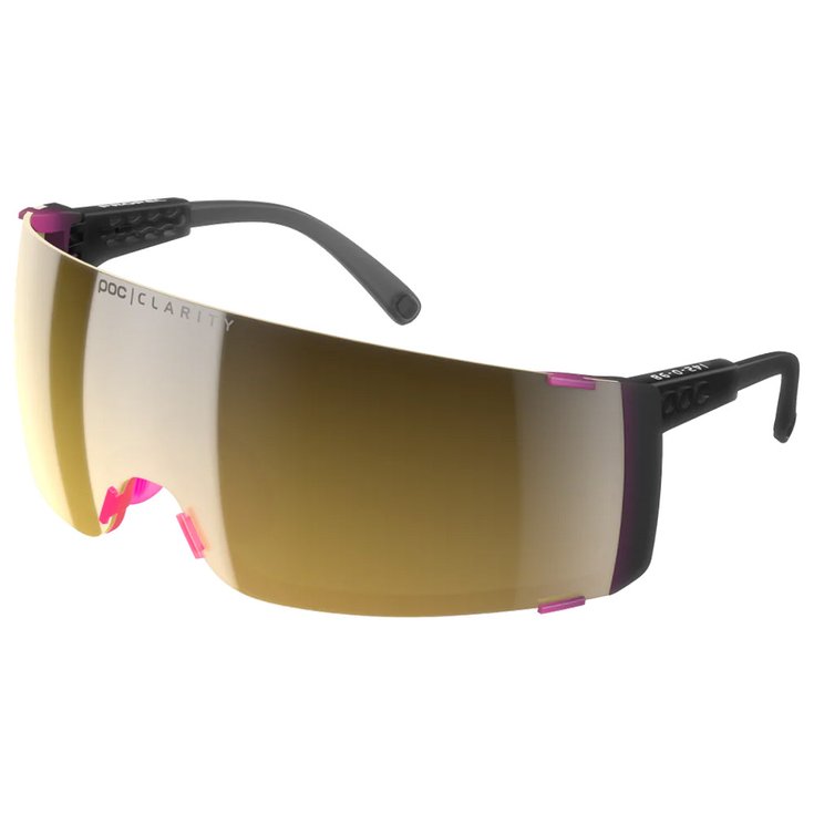 Poc Sunglasses Propel Fluorescent Pink Uranium Black Translucent Clarity Road Gold + Clear Overview