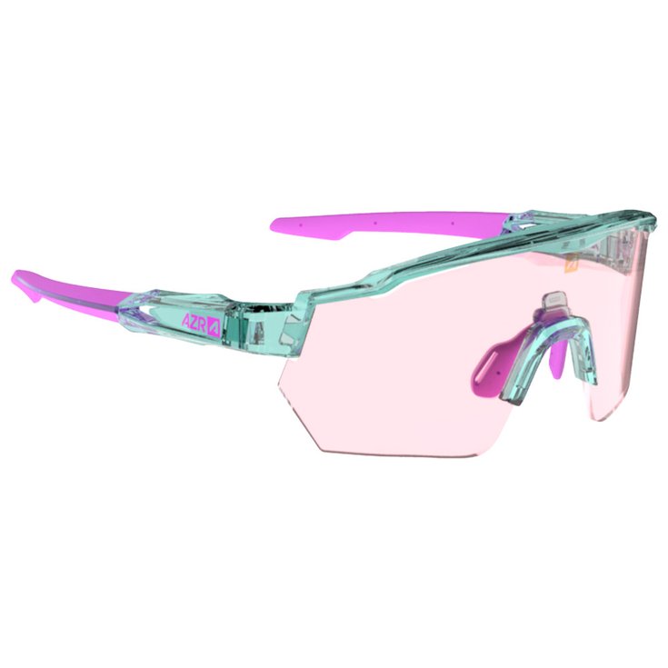 AZR Occhiali da sole Race Rx Turquoise Photochromique Irisé Rose Presentazione