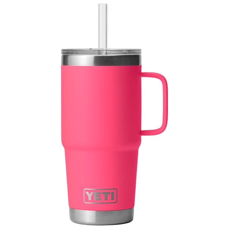 Yeti Mug Rambler 25 Oz (739 ml) Straw Mug Tropical Pink Präsentation