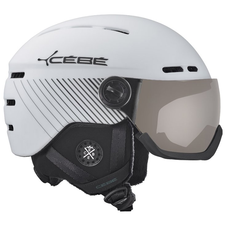 Cebe Visor helmet Fireball Matt White Black Line - Pc Vario Perfo Grey Cat.1-3 Overview