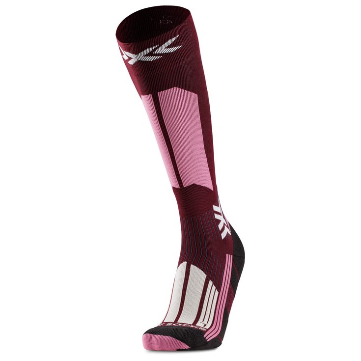 X Socks Calze Ski Touring Perform Otc Women Deep Purple Light Sand Presentazione