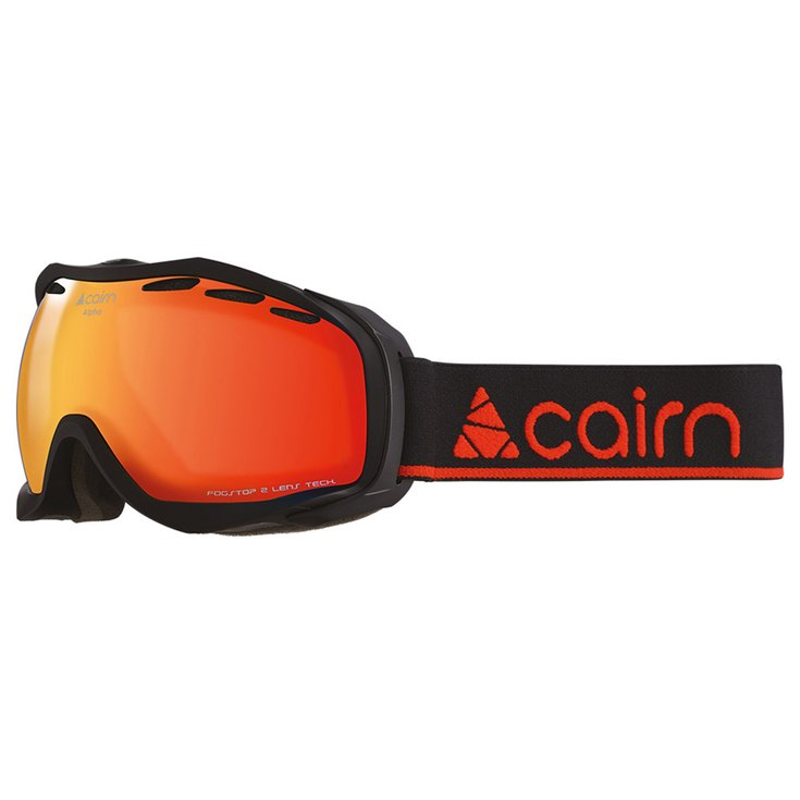 Cairn Masque de Ski Alpha Mat Black Orange Mirror Spx 3000 Ium Profil