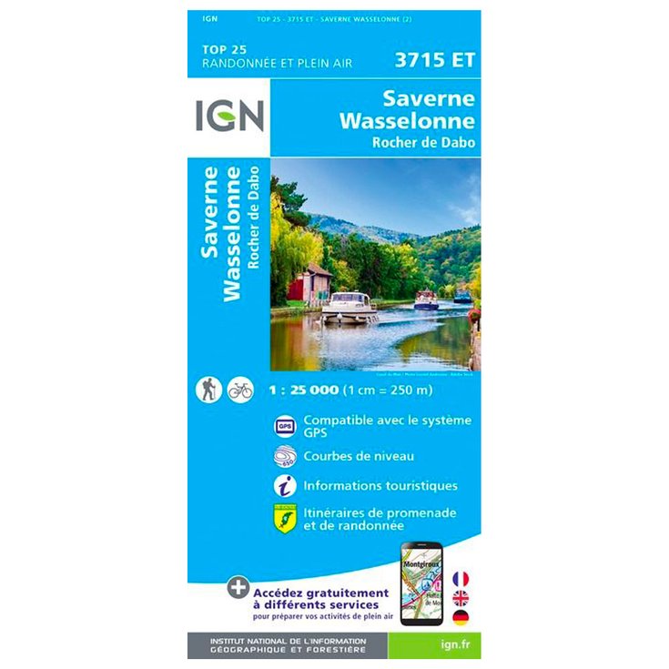 IGN Map 3715Et Saverne Wasselonne Rocher De Dabo Overview