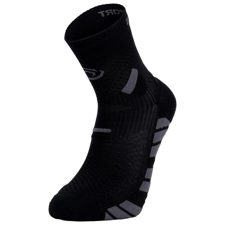 Bv Sport Chaussettes Trail Socks Ultra Mid Noir Gris Présentation