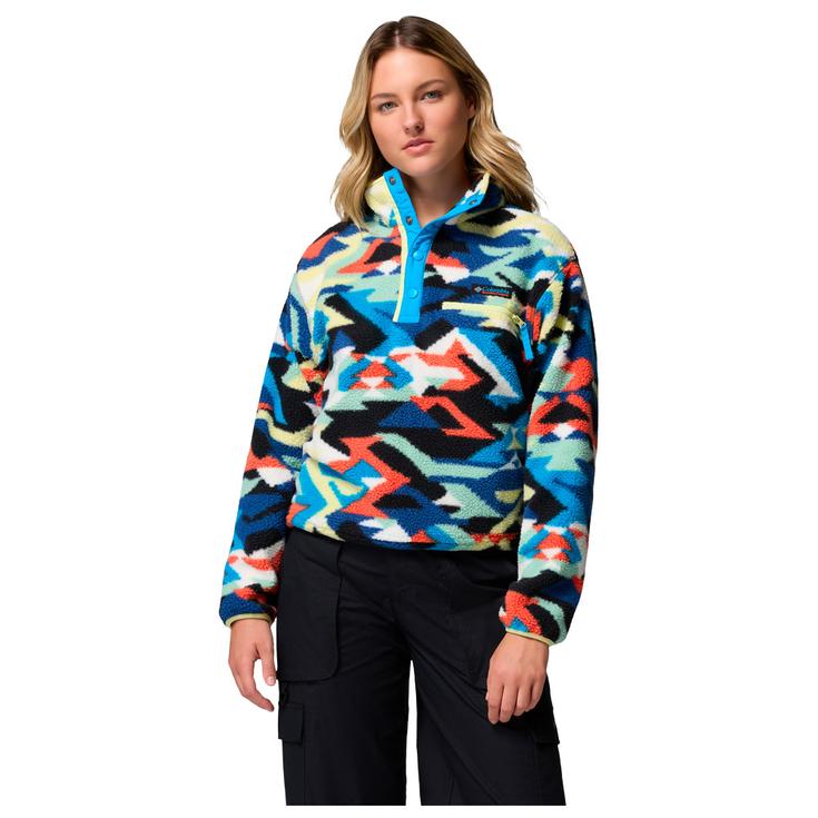 Columbia Polaire Helvetia II Printed Cropped Half Snap W Compass Blue Présentation