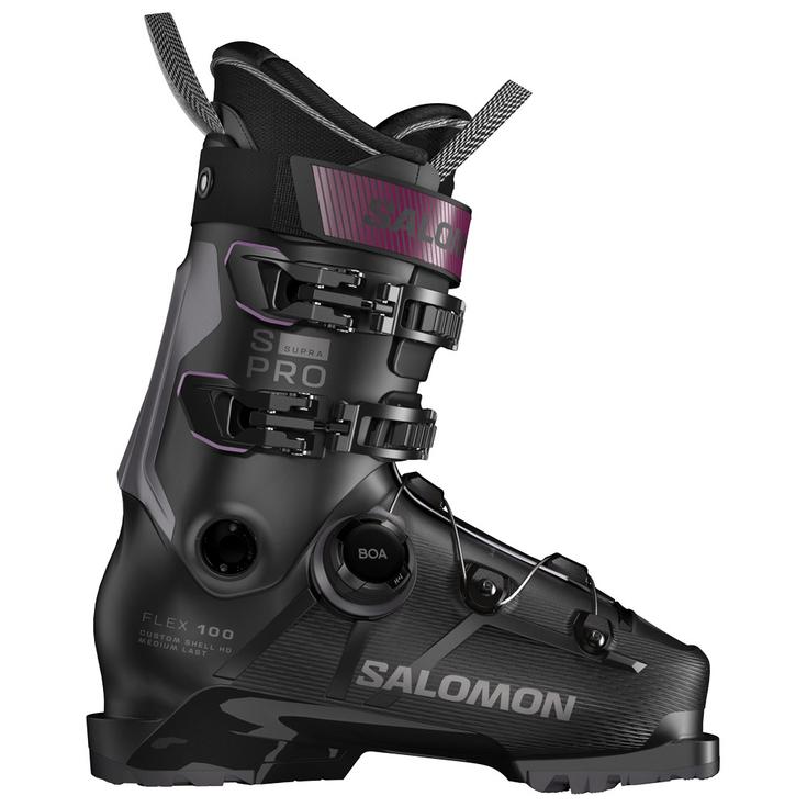 Salomon Scarponi da sci S/Pro Supra Boa 100 Gw Black Dark Gray Metal Burgundy Metal Presentazione