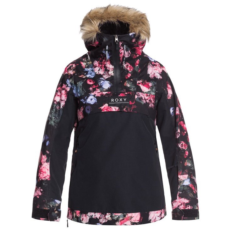 Roxy Ski Jacket Shelter True Black Blooming Party Overview