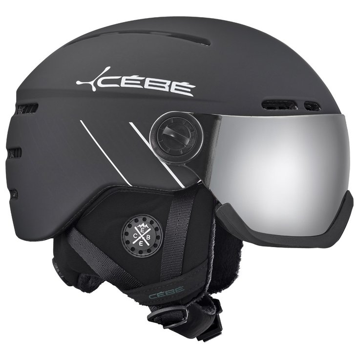 Cebe Visor helmet Fireball Matt Black White Line Grey Flash Mirror + Yellow Flash Mirror Overview