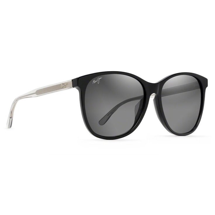 Maui Jim Sunglasses Isola Black With Transparent Light Grey Temples Superthin Glass Neutral Grey Overview