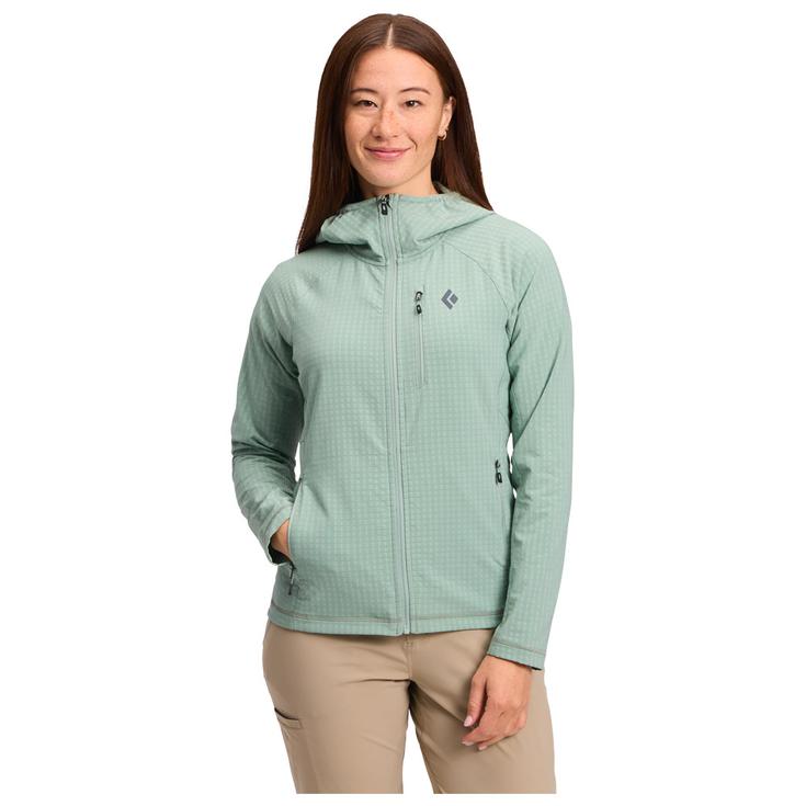 Black Diamond Fleece W Coefficient Storm Full Zip Agave Voorstelling