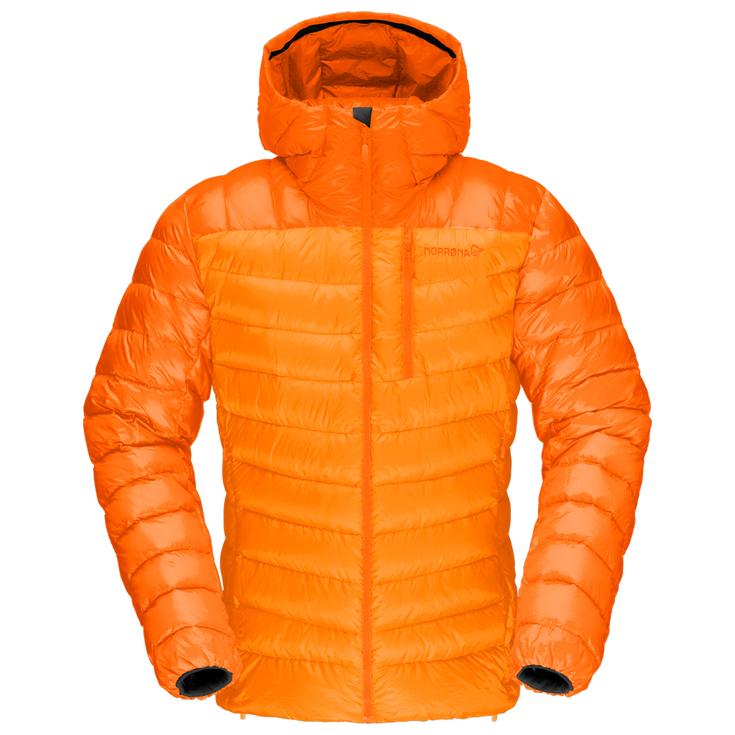 Norrona Doudoune Lyngen Down850 Hood Exuberance Gold Flame Présentation