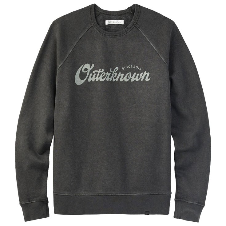 Outerknown Sweatshirt Outerknown Script Crew Faded Black Overview