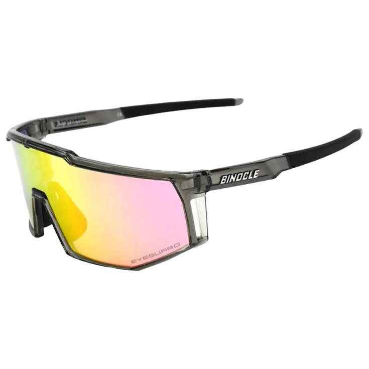 Binocle Eyewear Zonnebrillen Horizon Shiny Grey Pink Mirror Polarized Voorstelling