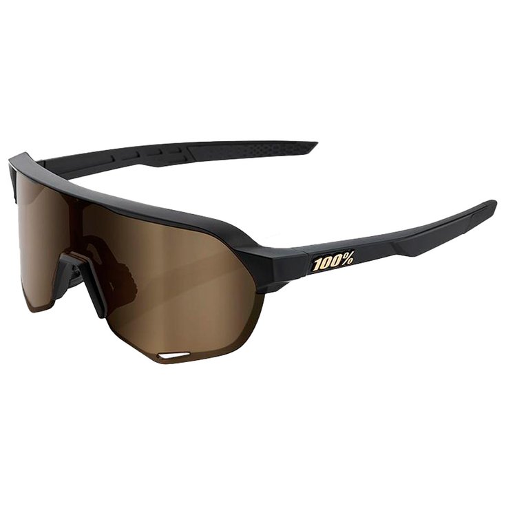 100 % Sunglasses S2 Matte Black Soft Gold Mirror Lens Overview