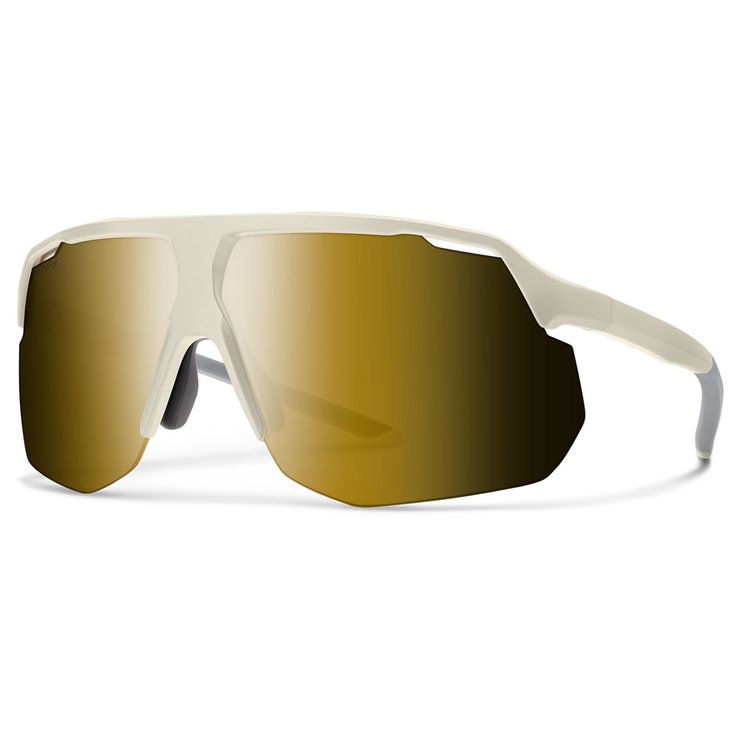 Smith Sonnenbrille Motive Matte Bone Chromapop Black Gold Mirror Präsentation
