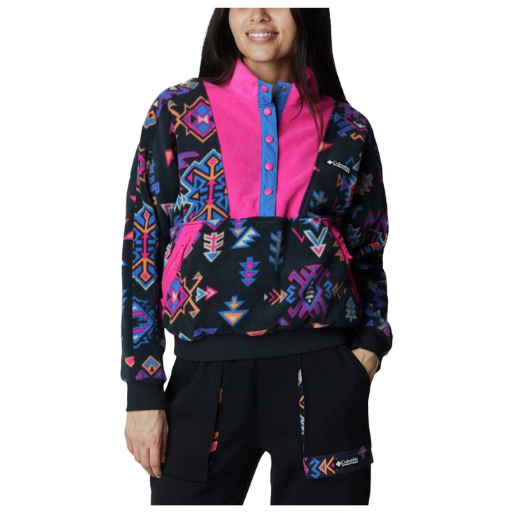 Columbia Polaire Wintertrainer Fleece Black Woven Nature Print, Fuchsia Fizz Overview