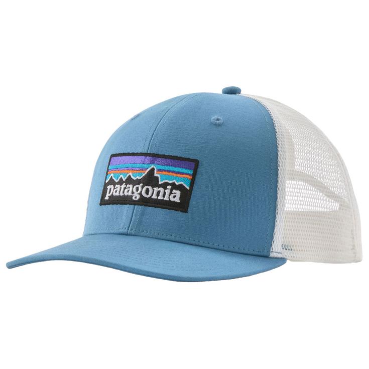 Patagonia Casquettes P-6 Logo Trucker Hat Shore Blue Présentation