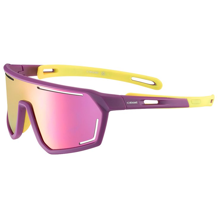 Cebe Sunglasses S'Trace Purple Yellow Matte Zone Blue Light Grey Cat.3 Pink Overview