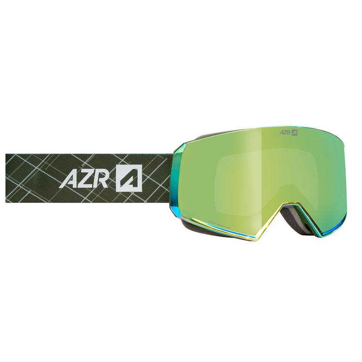 AZR Masque de Ski Artick Kaki Mat Multicouche Jaune + Jaune Présentation