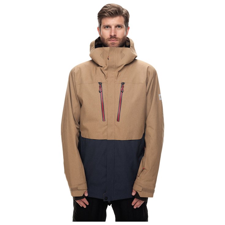 686 Funktionsjacke GLCR Ether Down Thermagraph Khaki Ripstop Color Block Präsentation