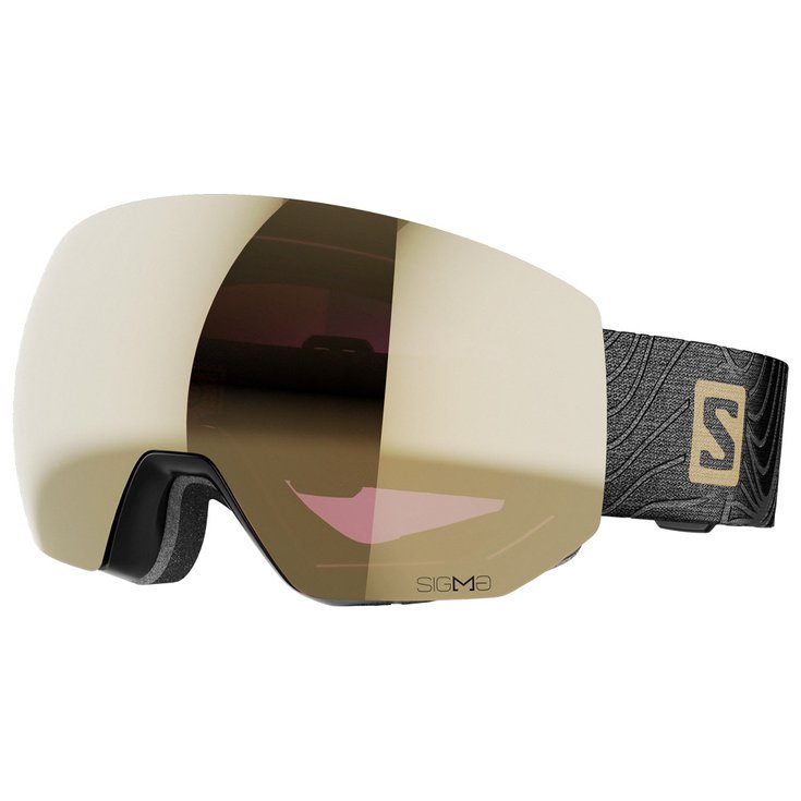 Salomon Masque de Ski Radium Pro Black Sigma Black Gold Présentation