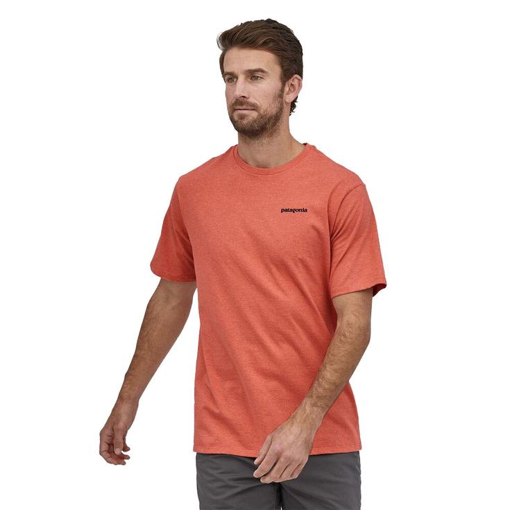 Patagonia Hiking tee-shirt P-6 Logo Responsibili-Tee Coho Coral Side