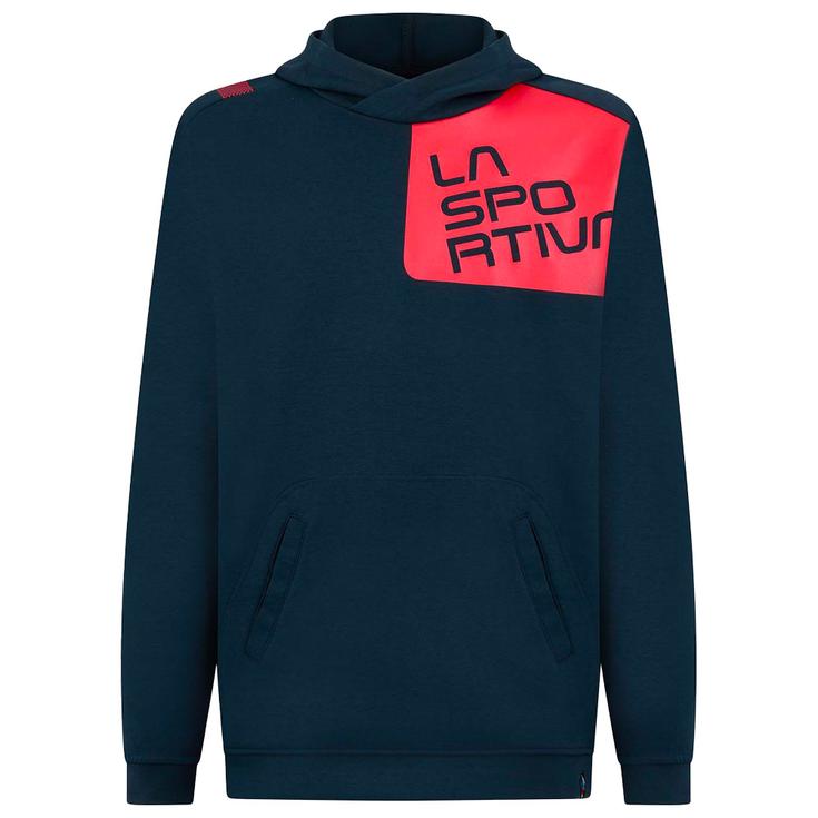 La Sportiva Sweat d'escalade Stride Hoody Navy Blue Tango Red Présentation
