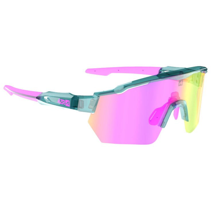 AZR Sonnenbrille Race Rx Crystal Vernie Turquoise Multicouche Rose Präsentation