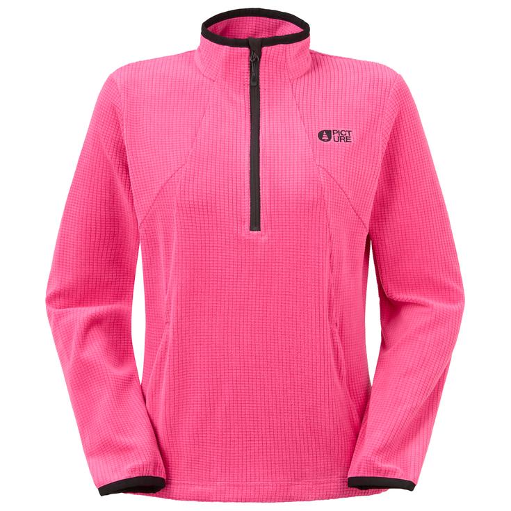 Picture Polaire Weavy 1/4 Zip Beetroot Powder Présentation