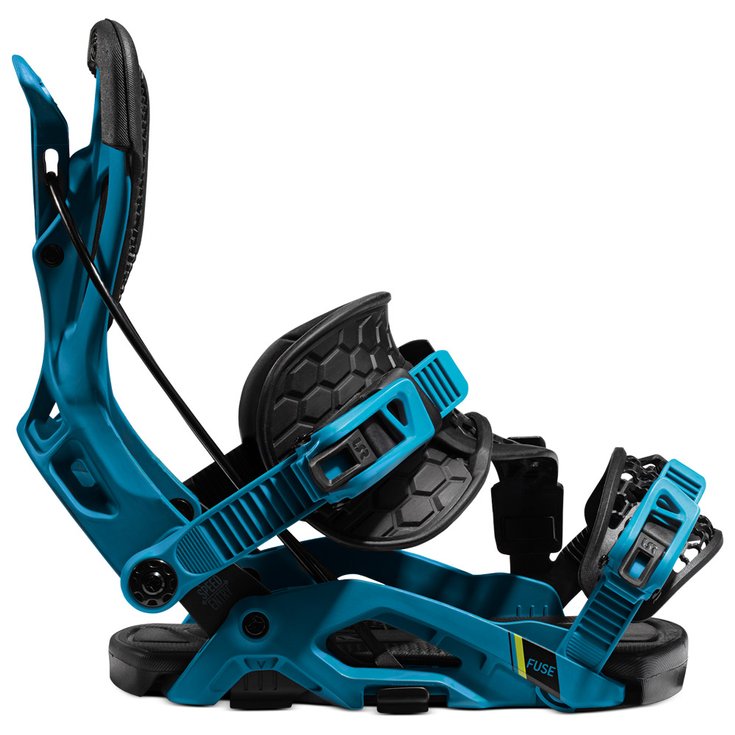 Flow Attacchi Snowboard Fuse Hybrid Blue Black Presentazione