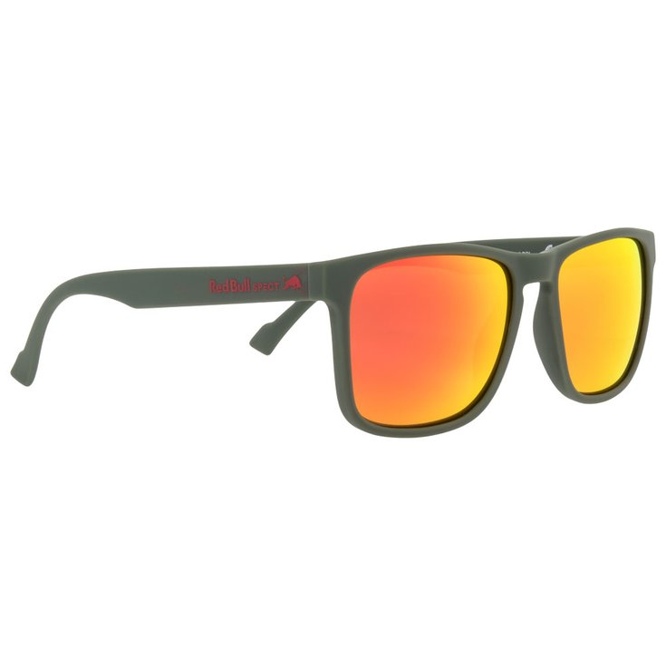 Red Bull Spect Sunglasses Leap Matte Olive Green Brown With Red Mirror Polarized Overview