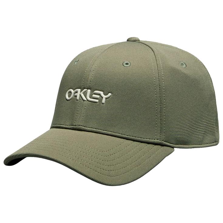 Oakley Gorra 6 Panel Stretch Metallic Hat Deep Olive Mist Presentación