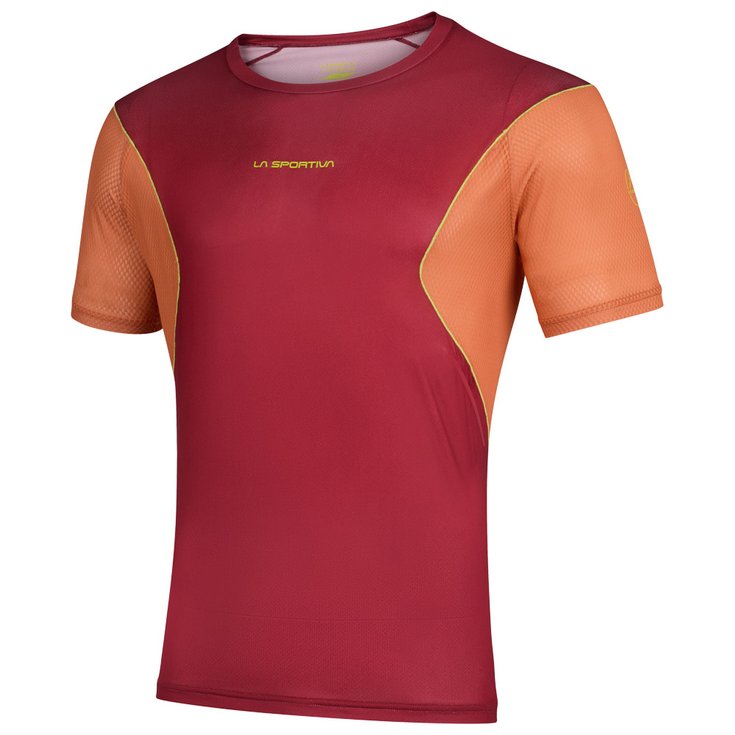 La Sportiva Tee-shirt de trail Resolute T-Shirt Sangria Hawaiian Sun Présentation