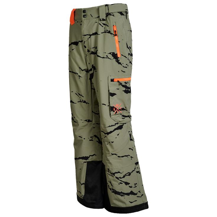Watts Skihose Xgrab Minimal Camo Olive Präsentation