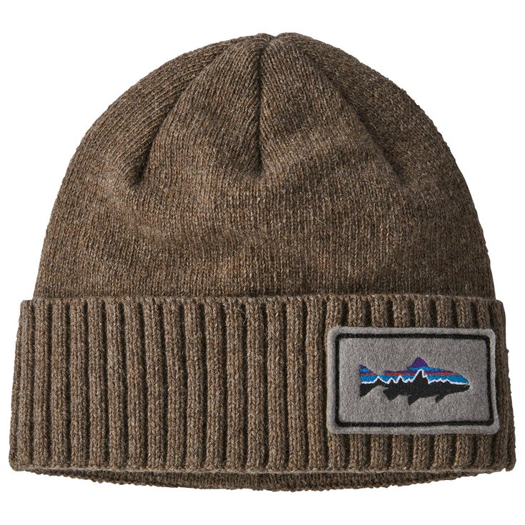 Patagonia Beanies Brodeo Beanie Fitz Roy Trout Patch Ash Tan Overview