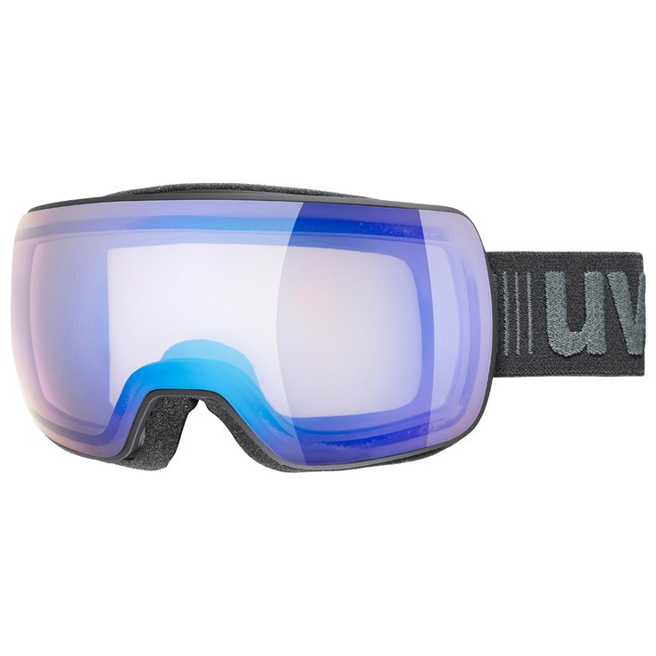 Uvex Masque de Ski Compact V Black Mat Mirror Blue Variomatic Présentation