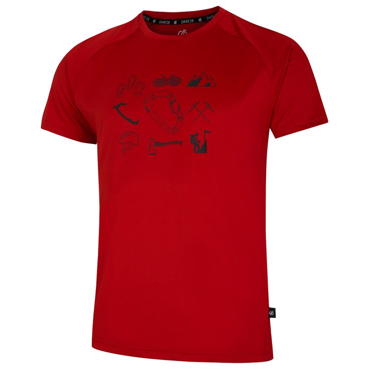 DARE2B Camiseta de trekking Tech Tee Tuscan Red Presentación