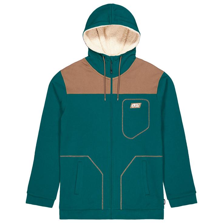 Picture Polar Basement Plush Zip Hoodie Deep Water Presentación