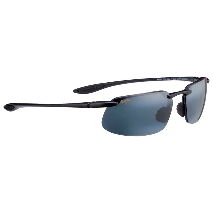 Maui Jim Kanaha Asian Fit Gloss Black Neutral Grey MauiPure 