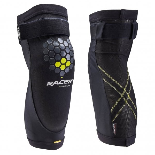Racer Protección rodilla MTB Mountain Knee Black / Yellow Delante